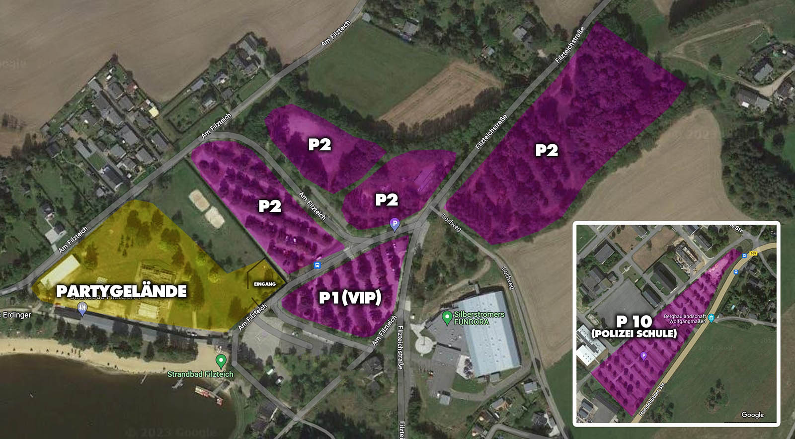 Parkplätze-Plan Sommer am See 2024